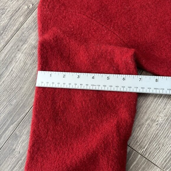 Item Co Red Boiled 100% Wool Metal Button Cardigan Sweater Womens S Embroidered - Picture 12 of 16
